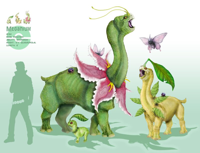 Meganium Pokémon concept art