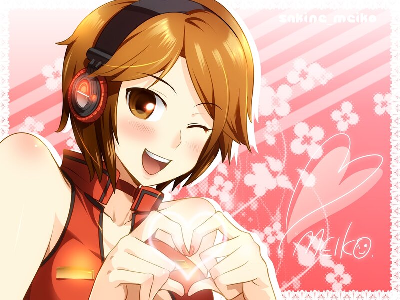 Meiko making a heart shape