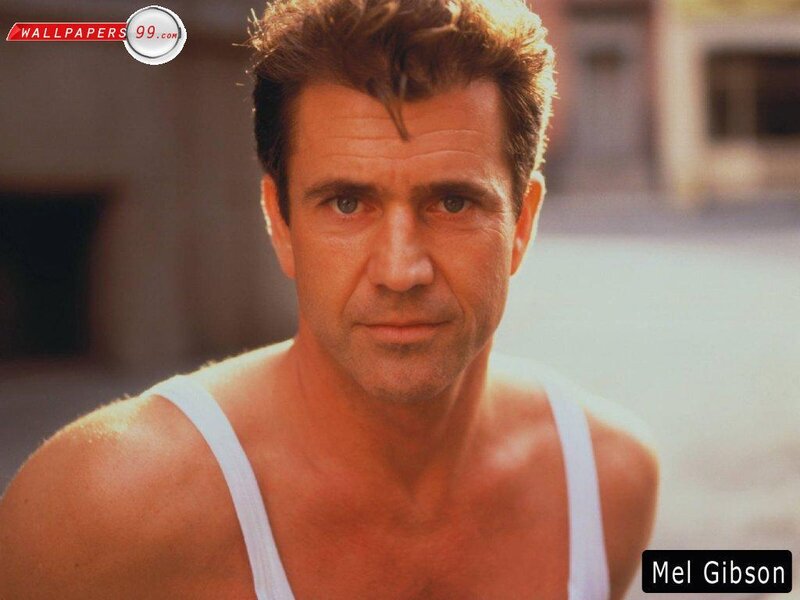 Mel Gibson in white tank top