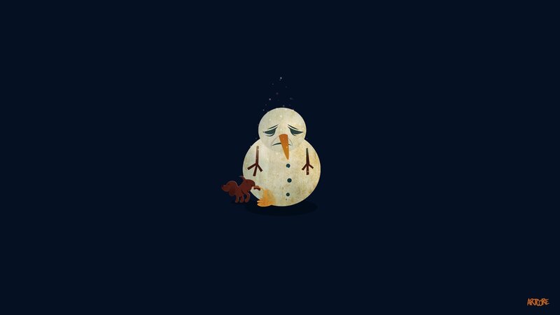 Melancholy Snowman