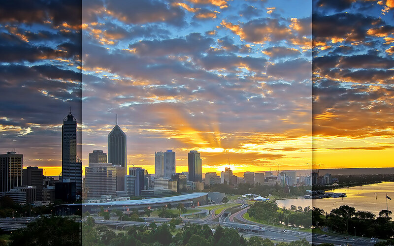 Melbourne City Skyline — Orange