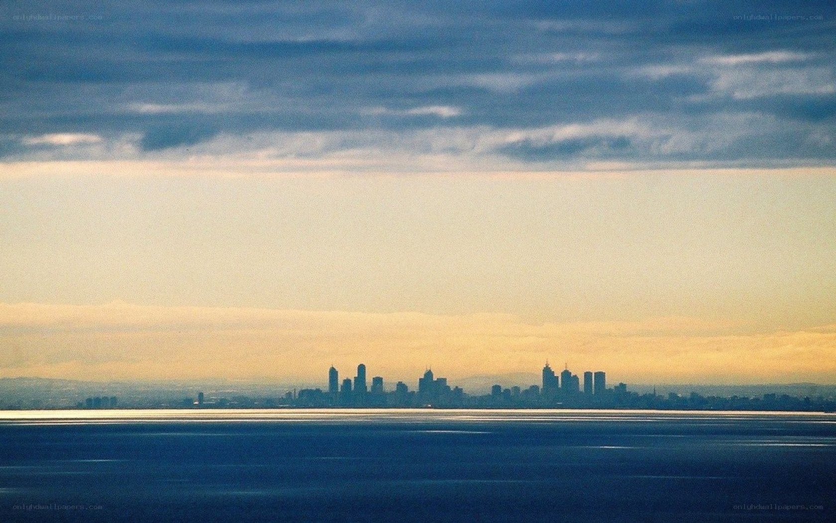 Melbourne skyline at dusk