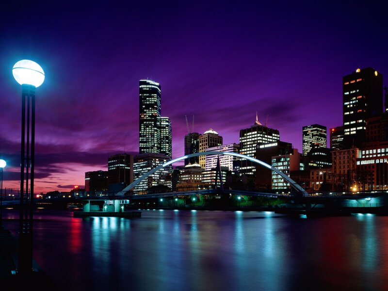 Melbourne skyline at dusk