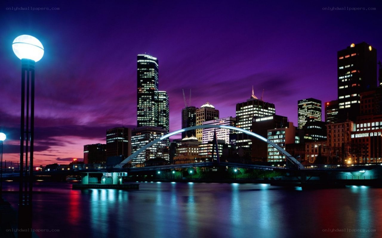 Melbourne skyline at dusk