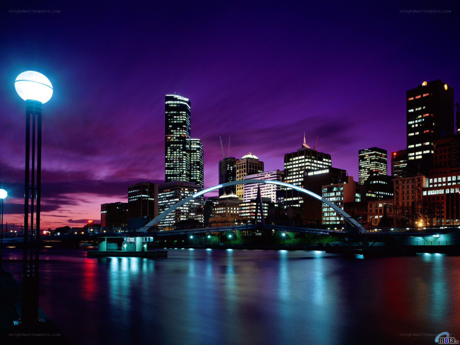 Melbourne skyline at dusk