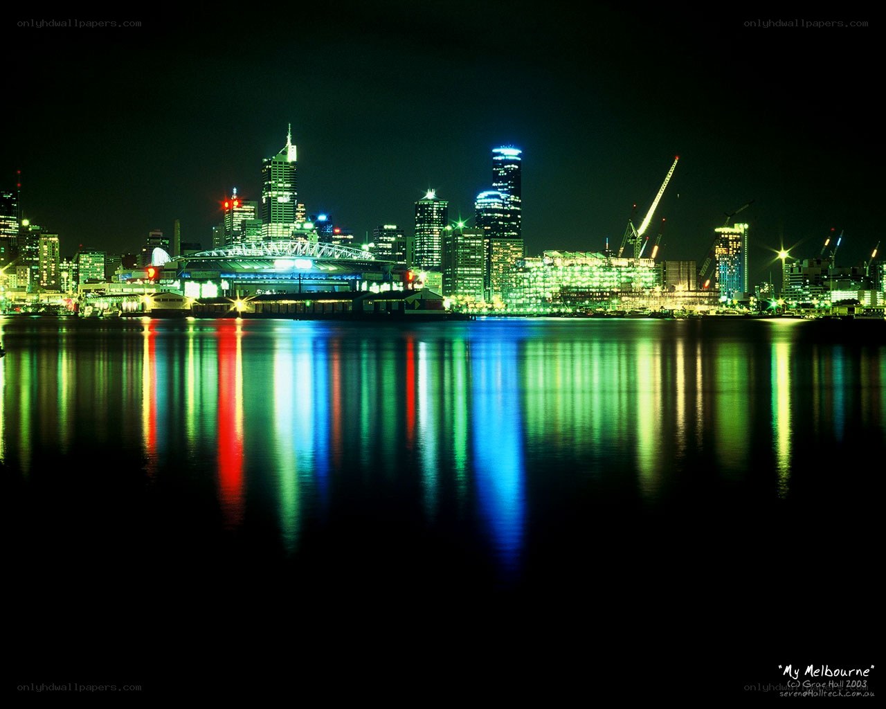 Melbourne skyline at night