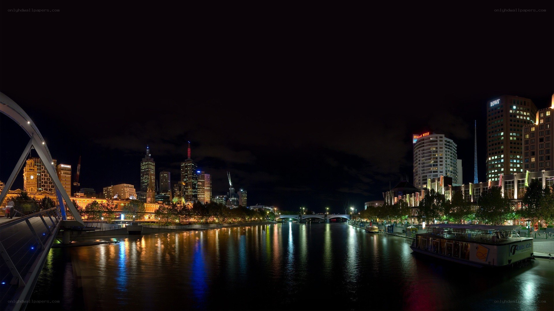 Melbourne skyline at night