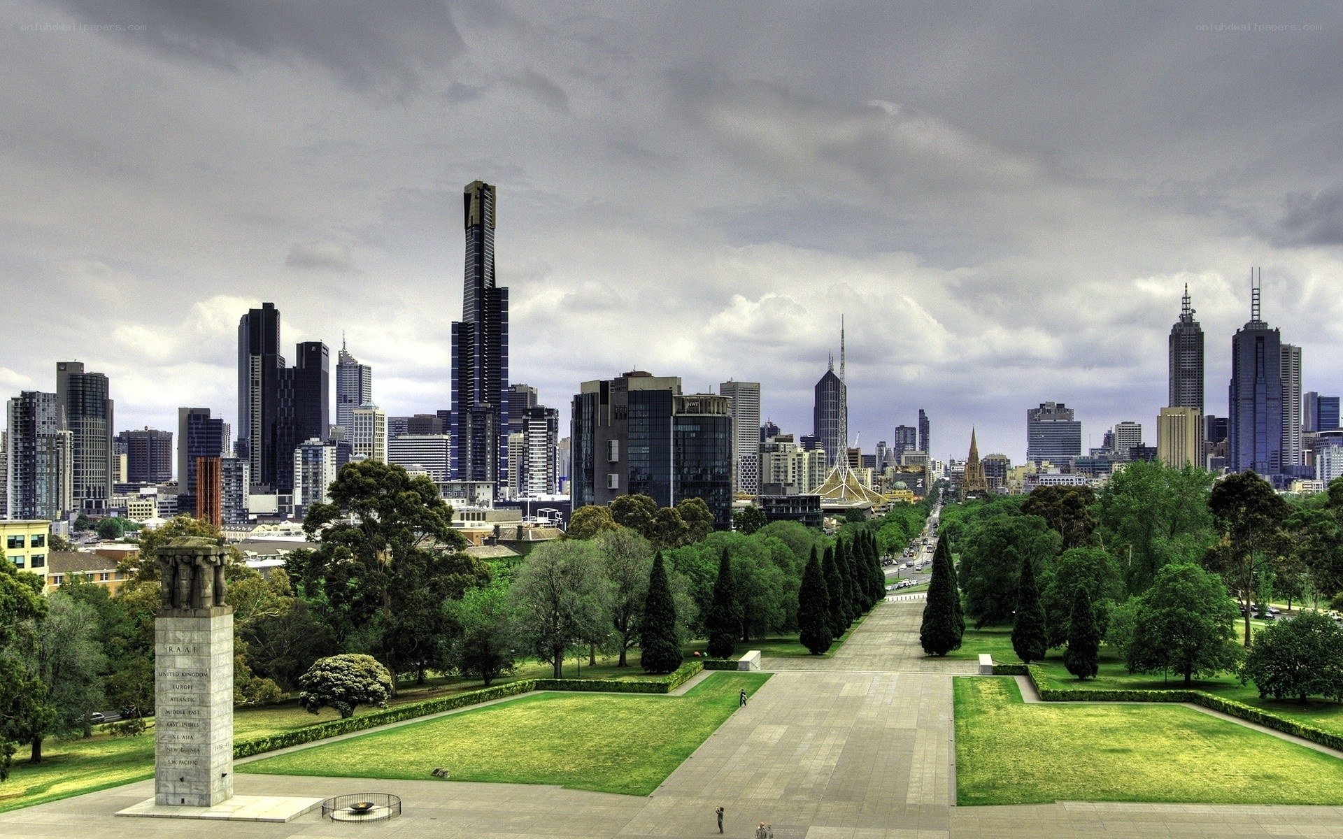 Melbourne skyline from Royal Park