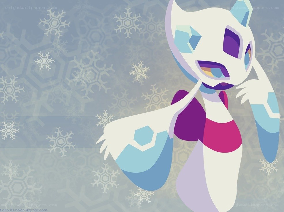 Meloetta in a snowy scene