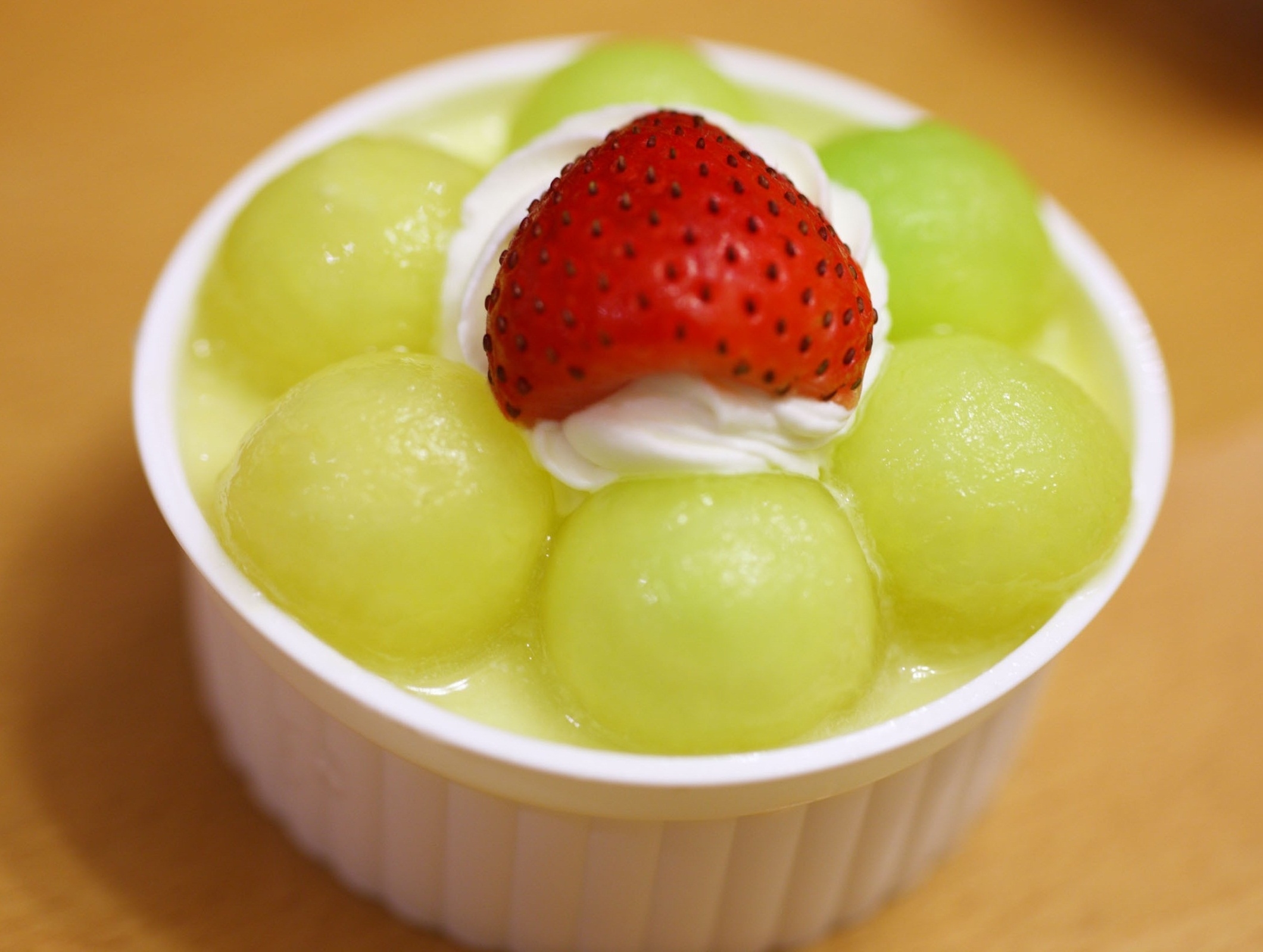 melon and strawberry dessert