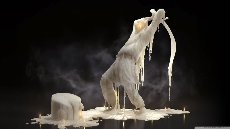 Melted Candle Sculpture
