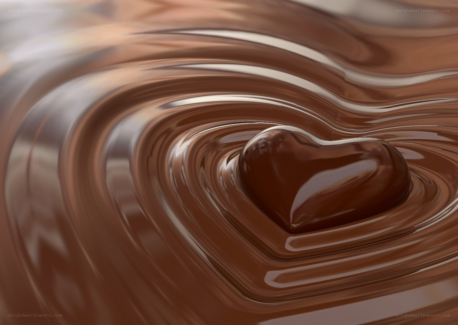 melted chocolate heart
