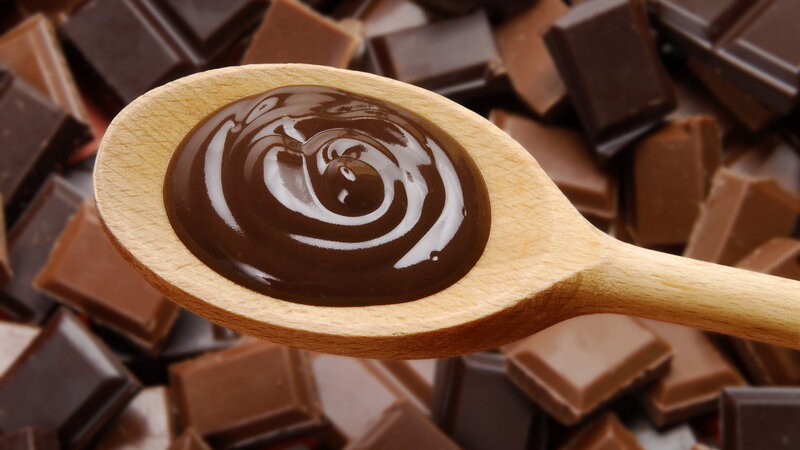 Melted Chocolate on Spoon