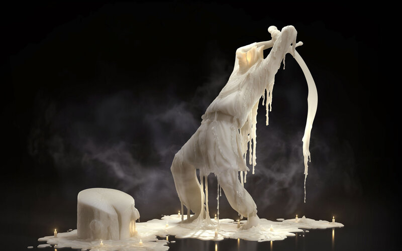Melting Candle Sculpture