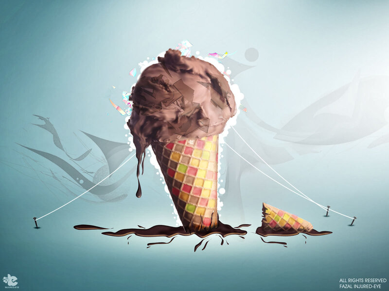 Melting Chocolate Ice Cream