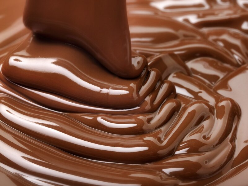 melting chocolate pouring