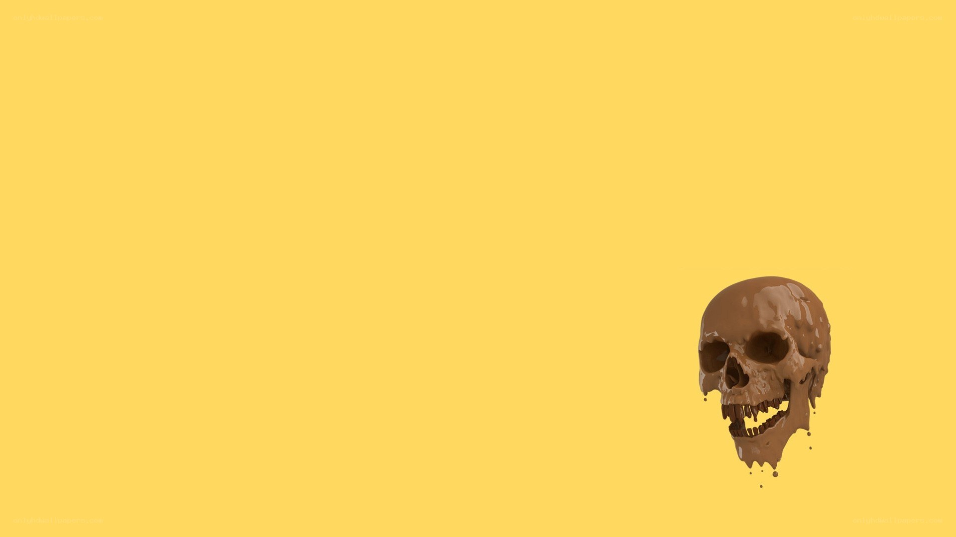 melting chocolate skull