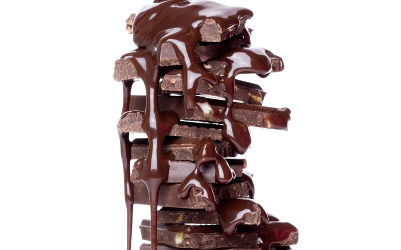 melting chocolate stack