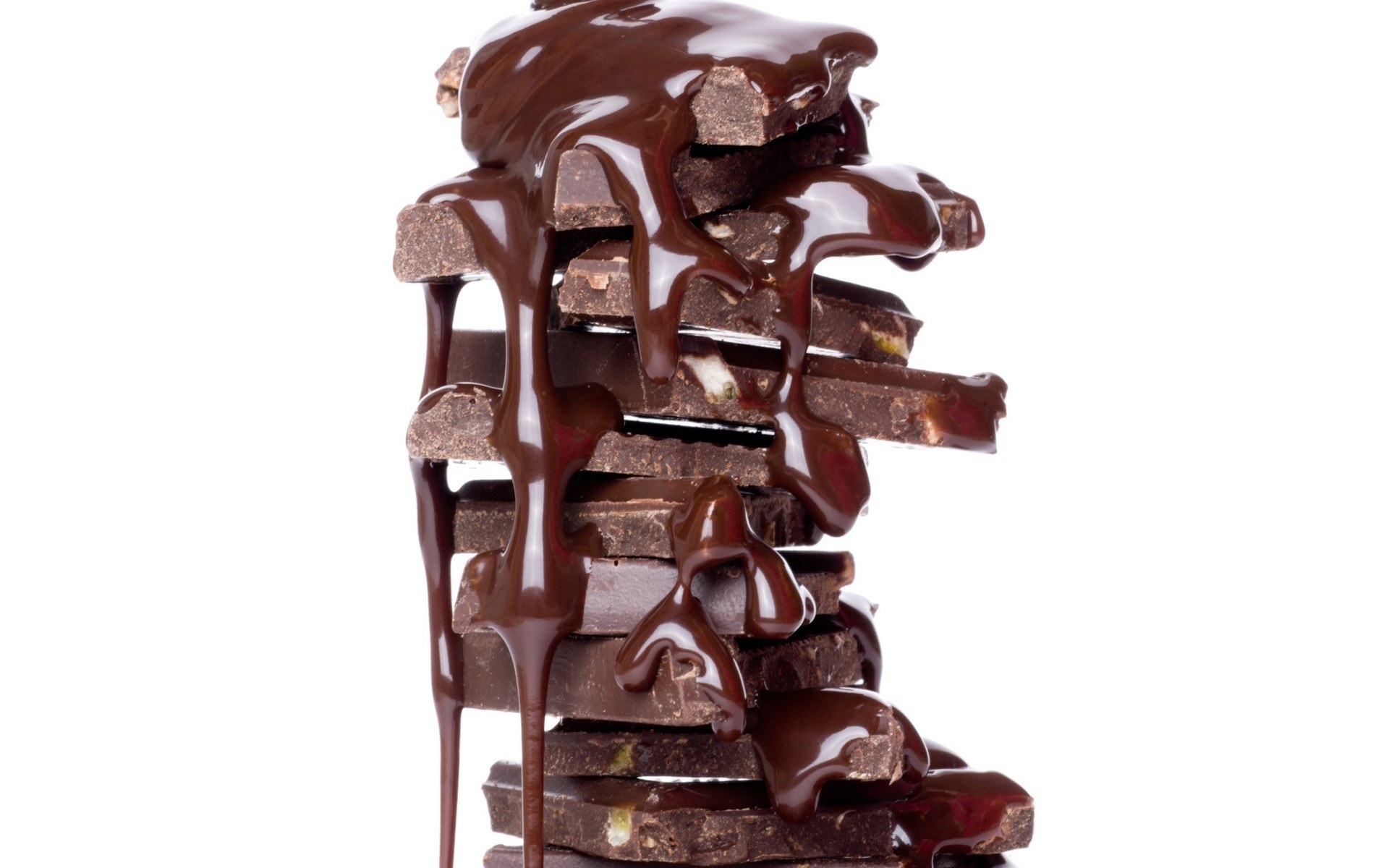 melting chocolate stack