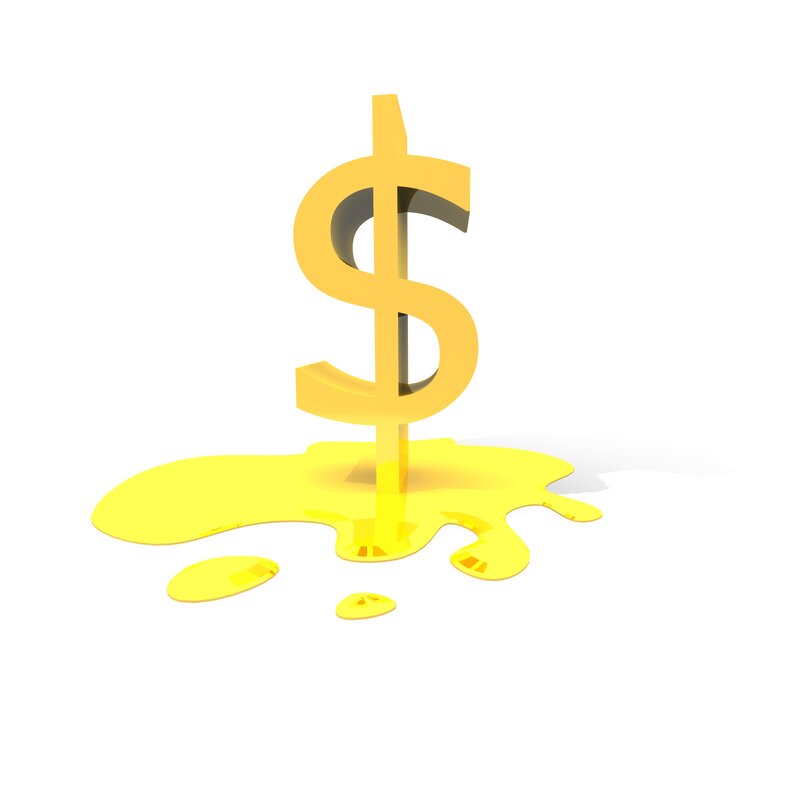 melting dollar sign
