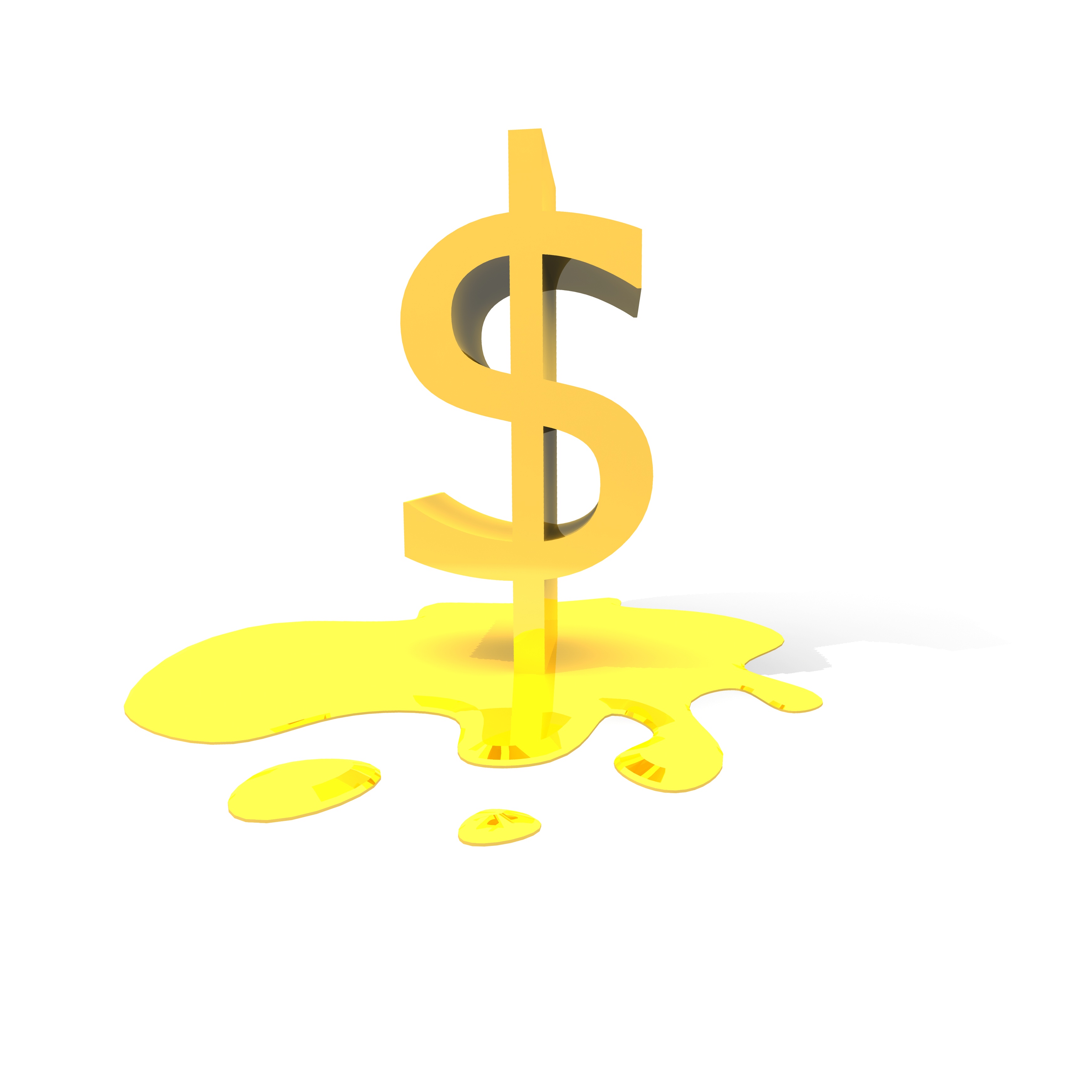 melting dollar sign