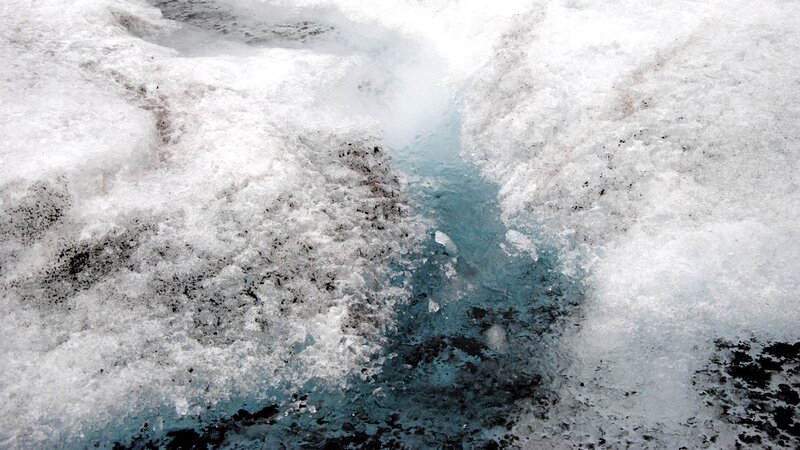 melting glacier stream