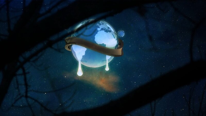 Melting Globe in Space