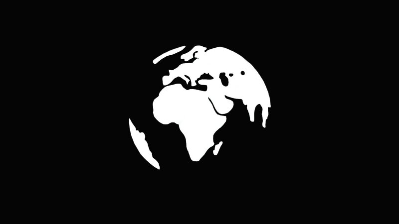 Melting Globe Silhouette