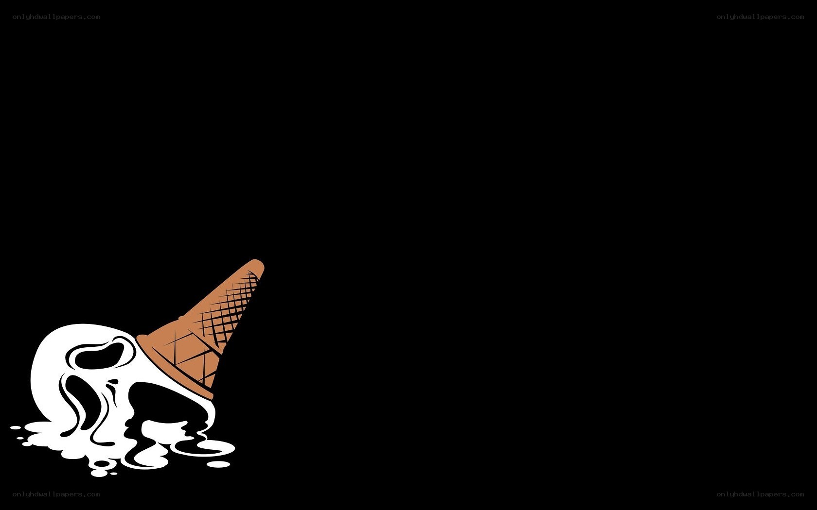 melting ice cream cone