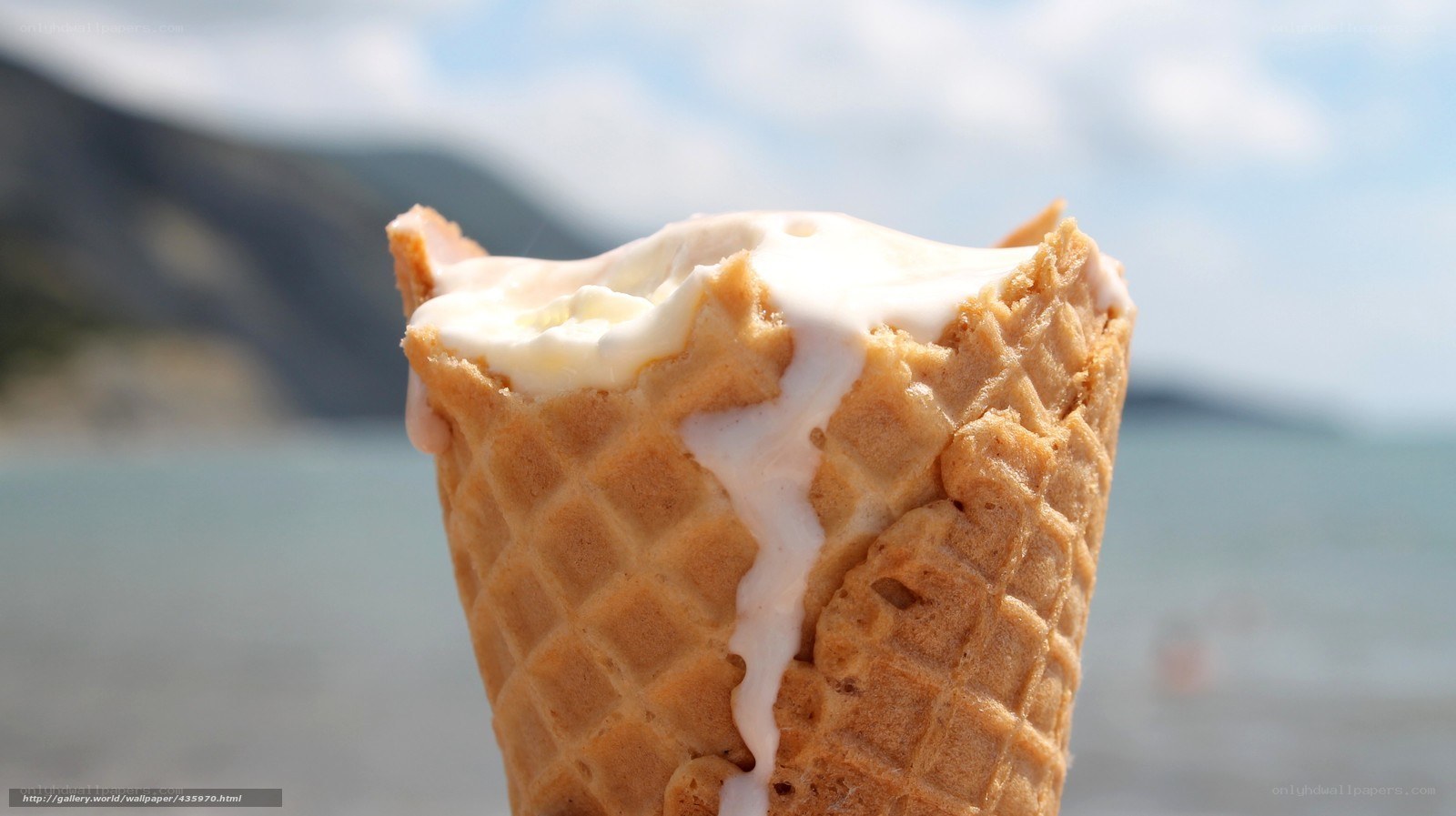 melting ice cream cone