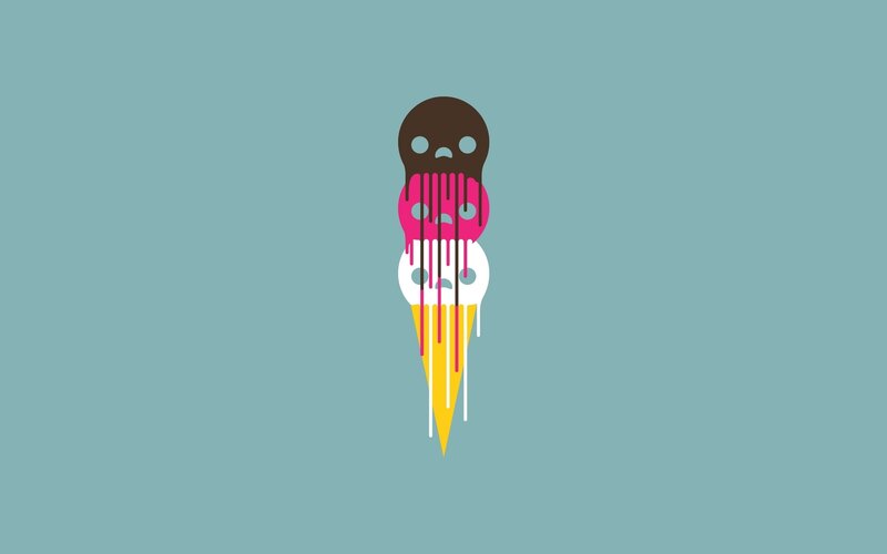 melting ice cream skulls