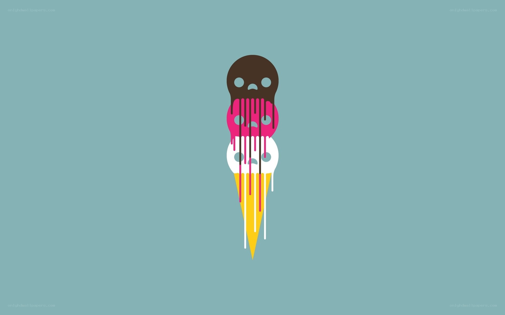 melting ice cream skulls