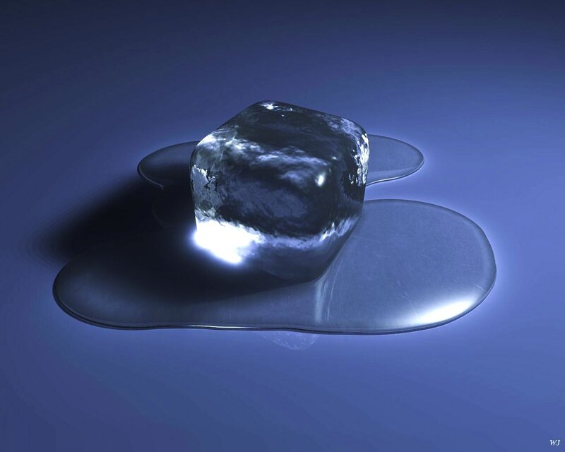 melting ice cube