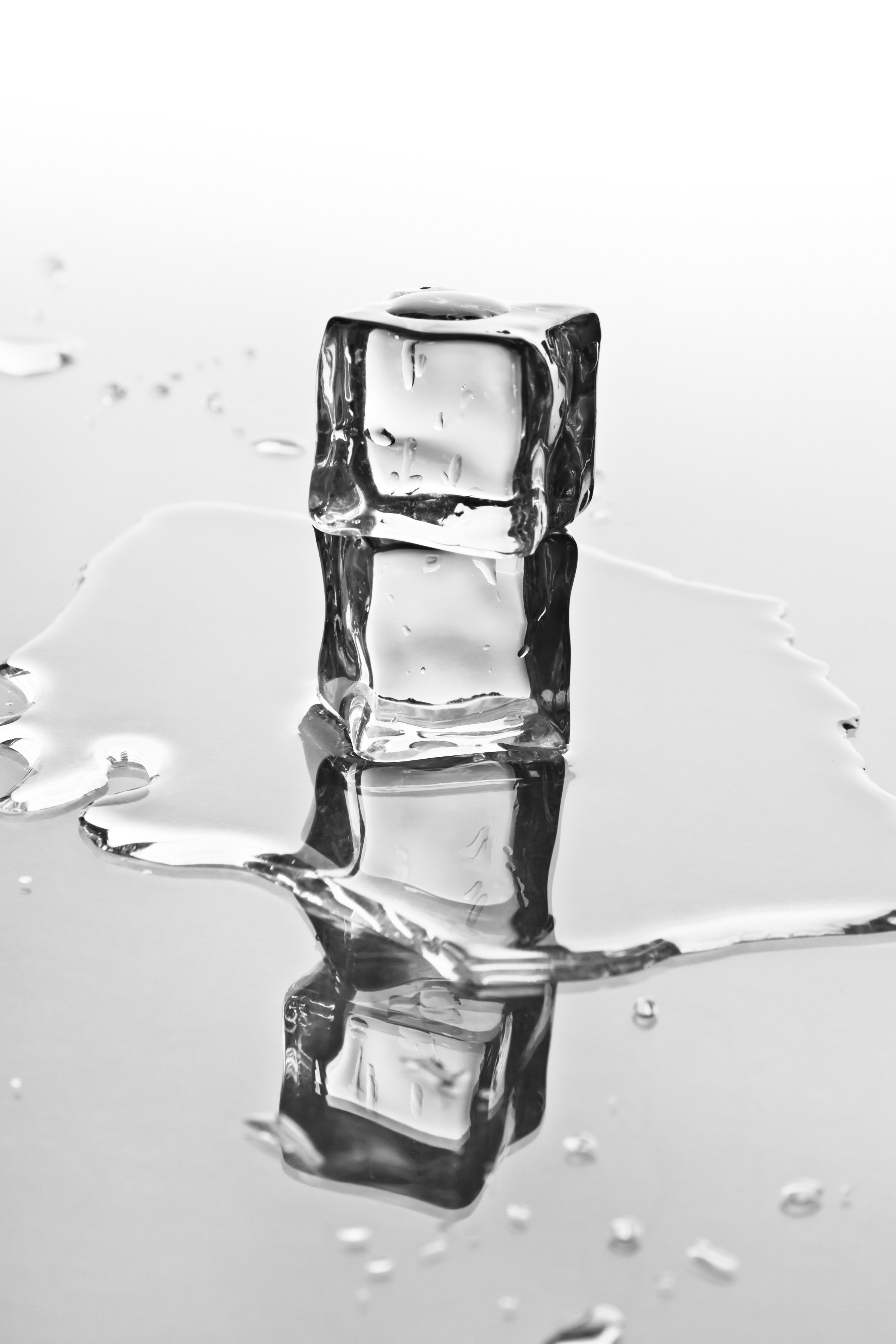 melting ice cubes