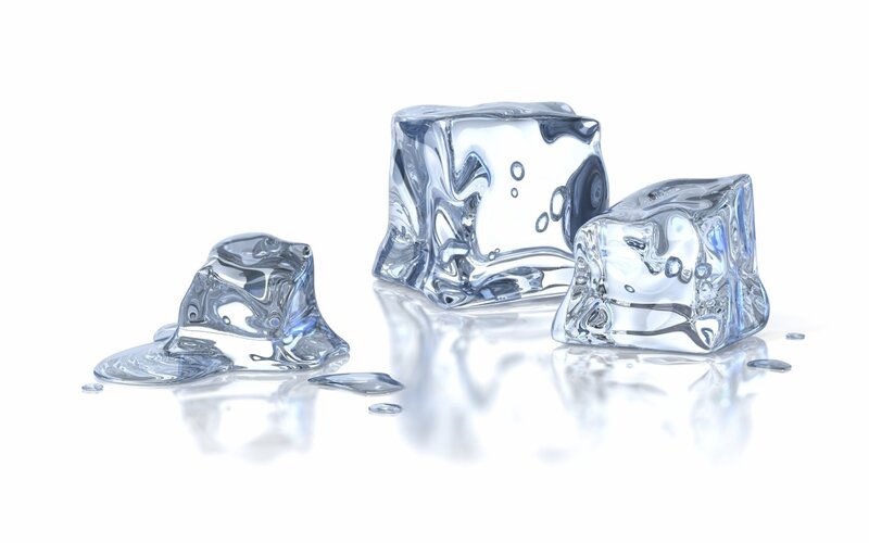 melting ice cubes