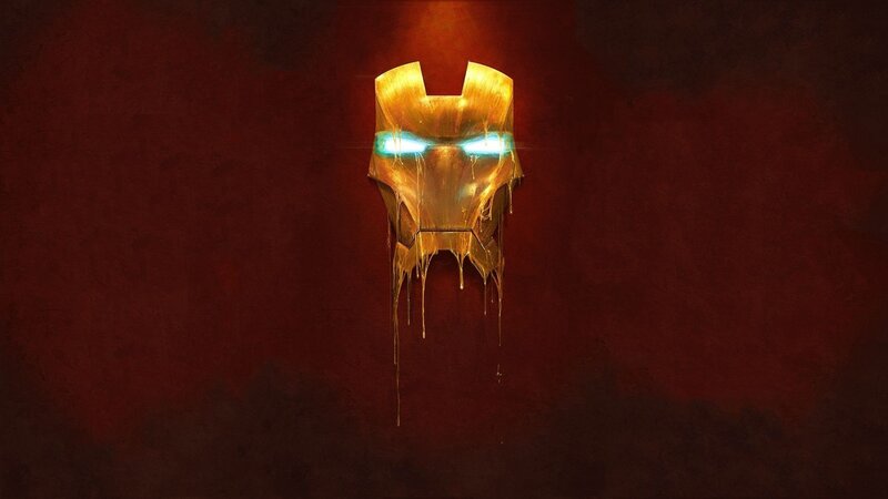Melting Iron Man Helmet — Red