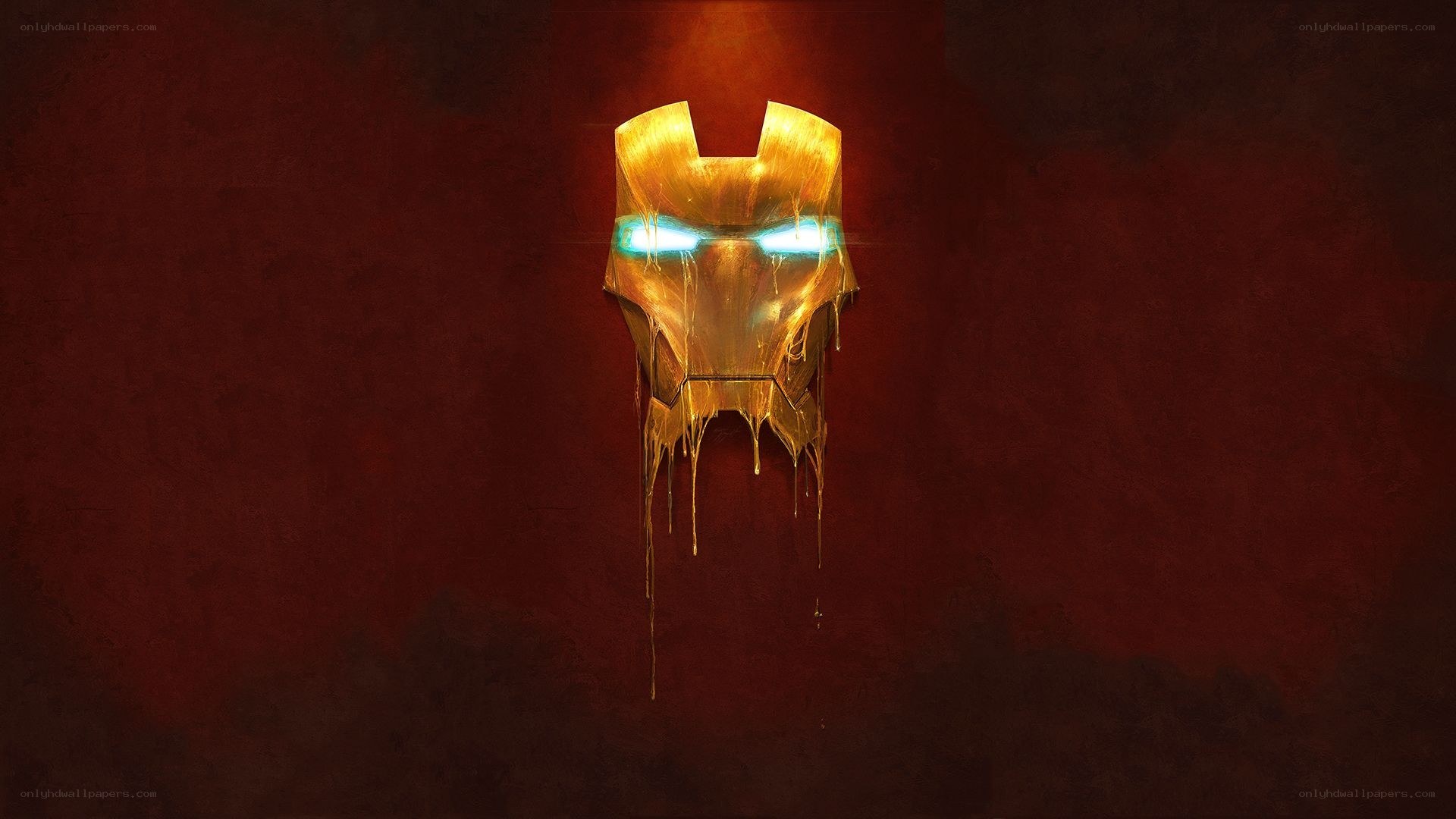 Melting Iron Man helmet