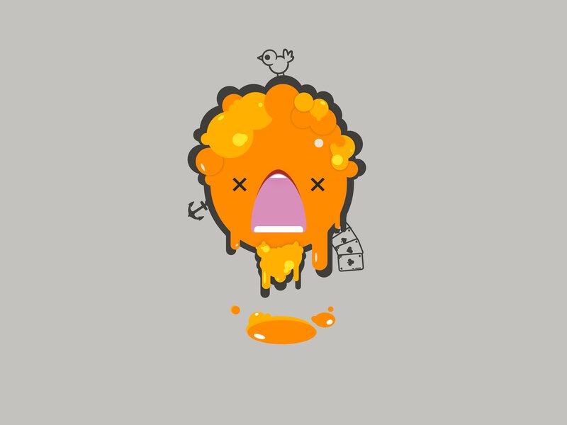 Melting Orange Character