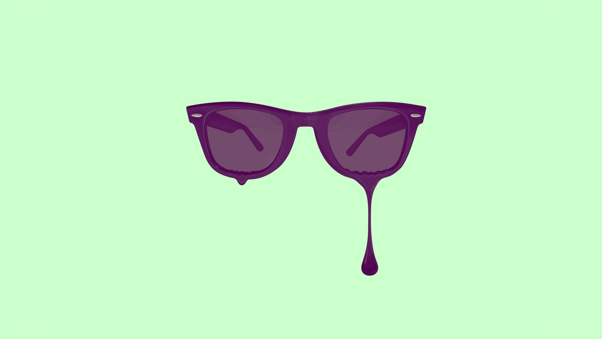 melting purple sunglasses