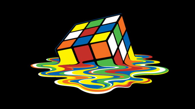Melting Rubik's Cube — Black