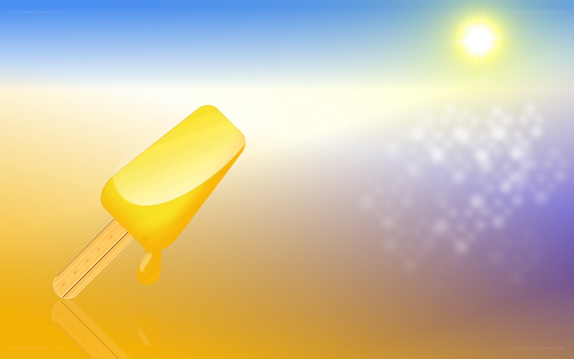 melting yellow popsicle