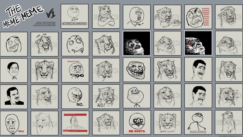 Meme challenge grid