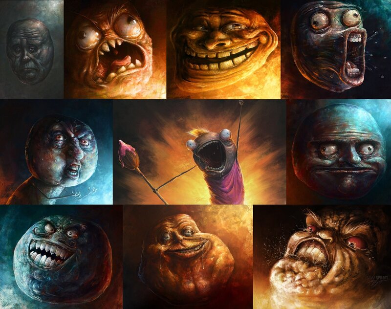 Meme character collage