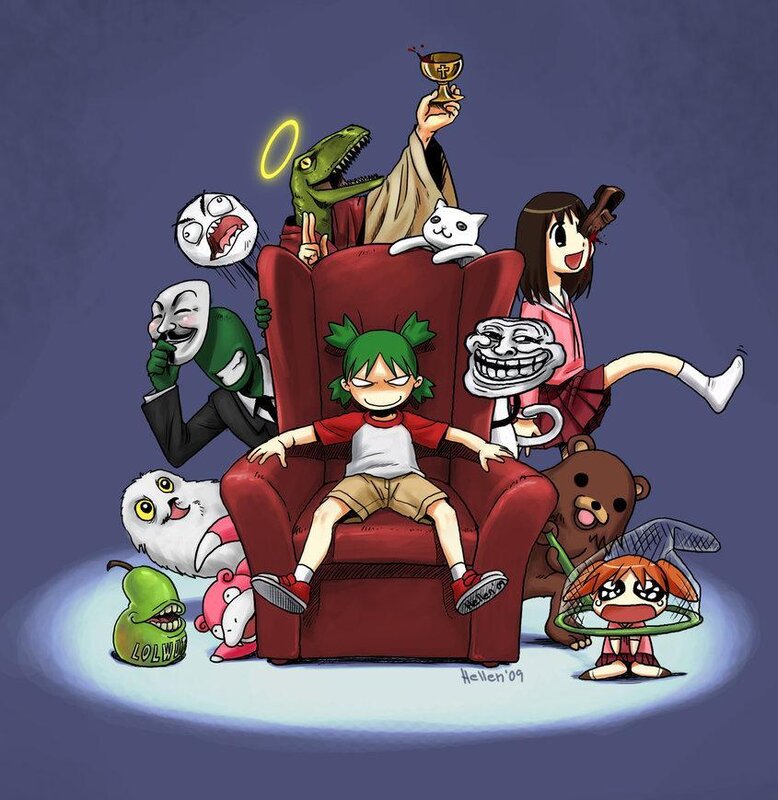 Meme characters on a couch