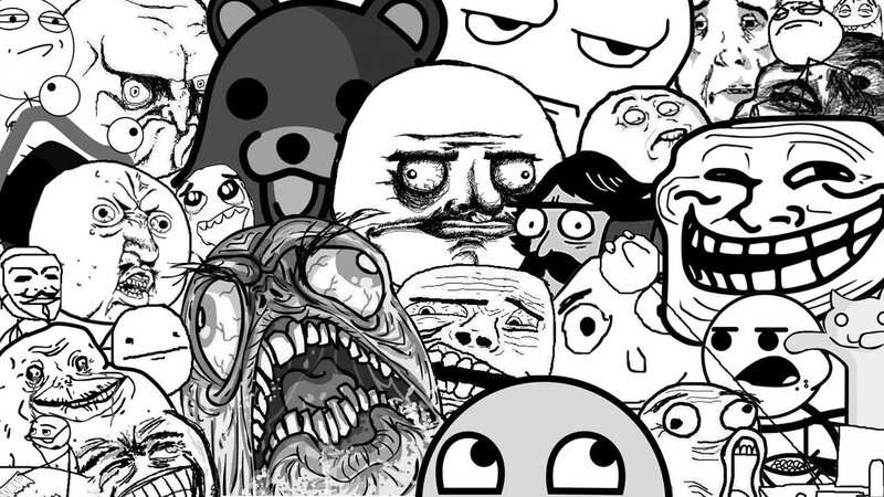 Meme Collage — Black, Chaotic, Comic