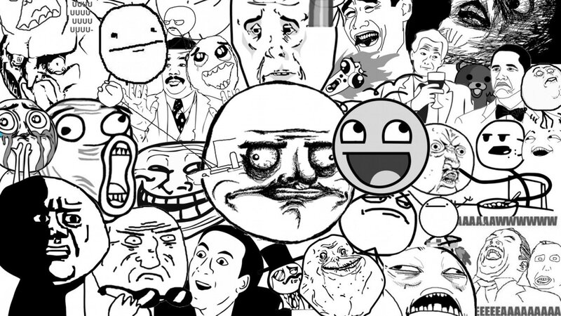 Meme Collage — Black, Chaotic