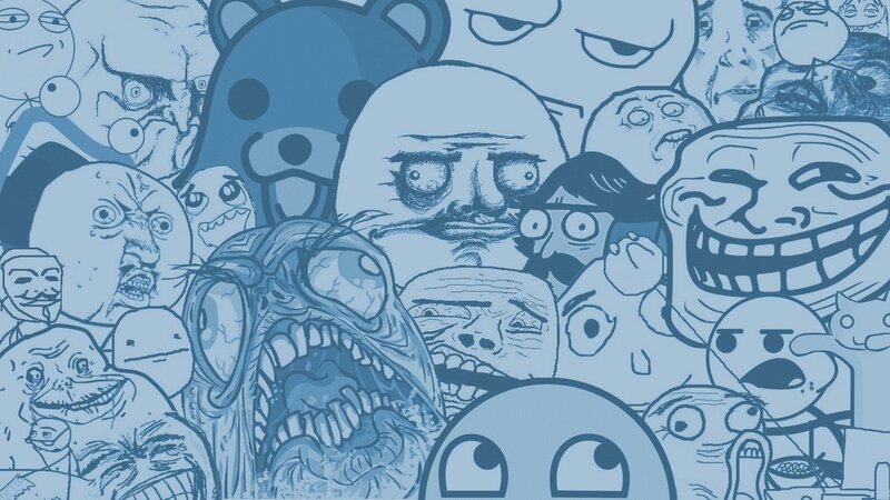 Meme Collage — Blue