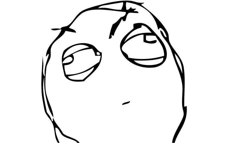 meme face with rolling eyes