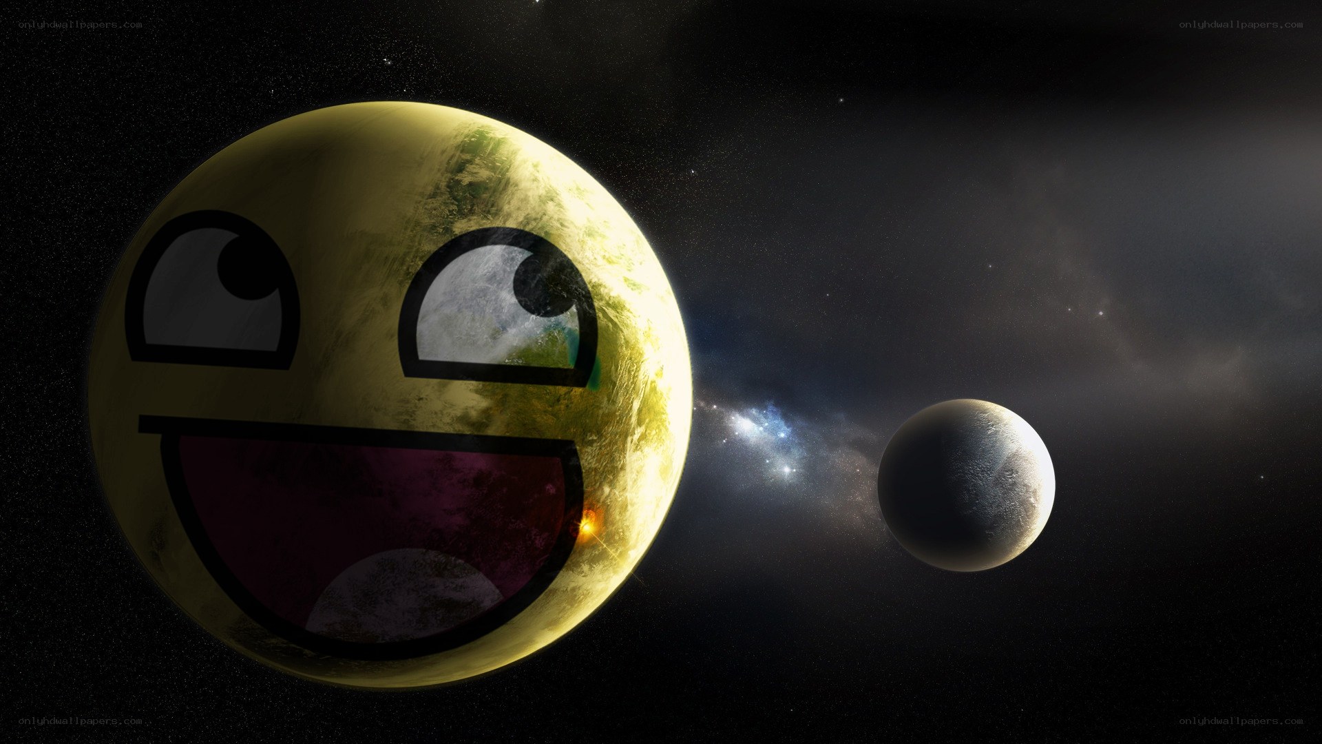 Meme planet in space