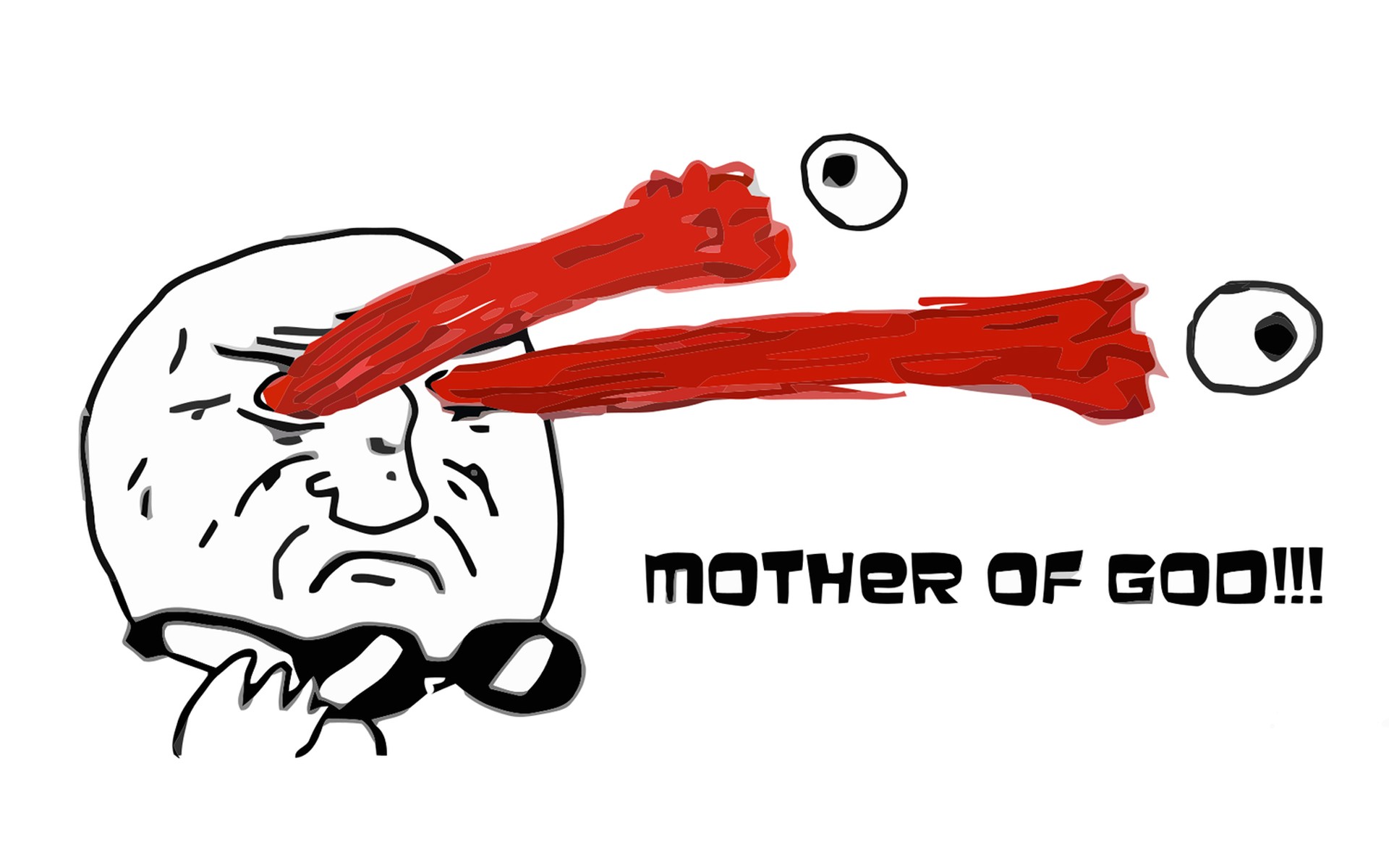 Meme with gore and text